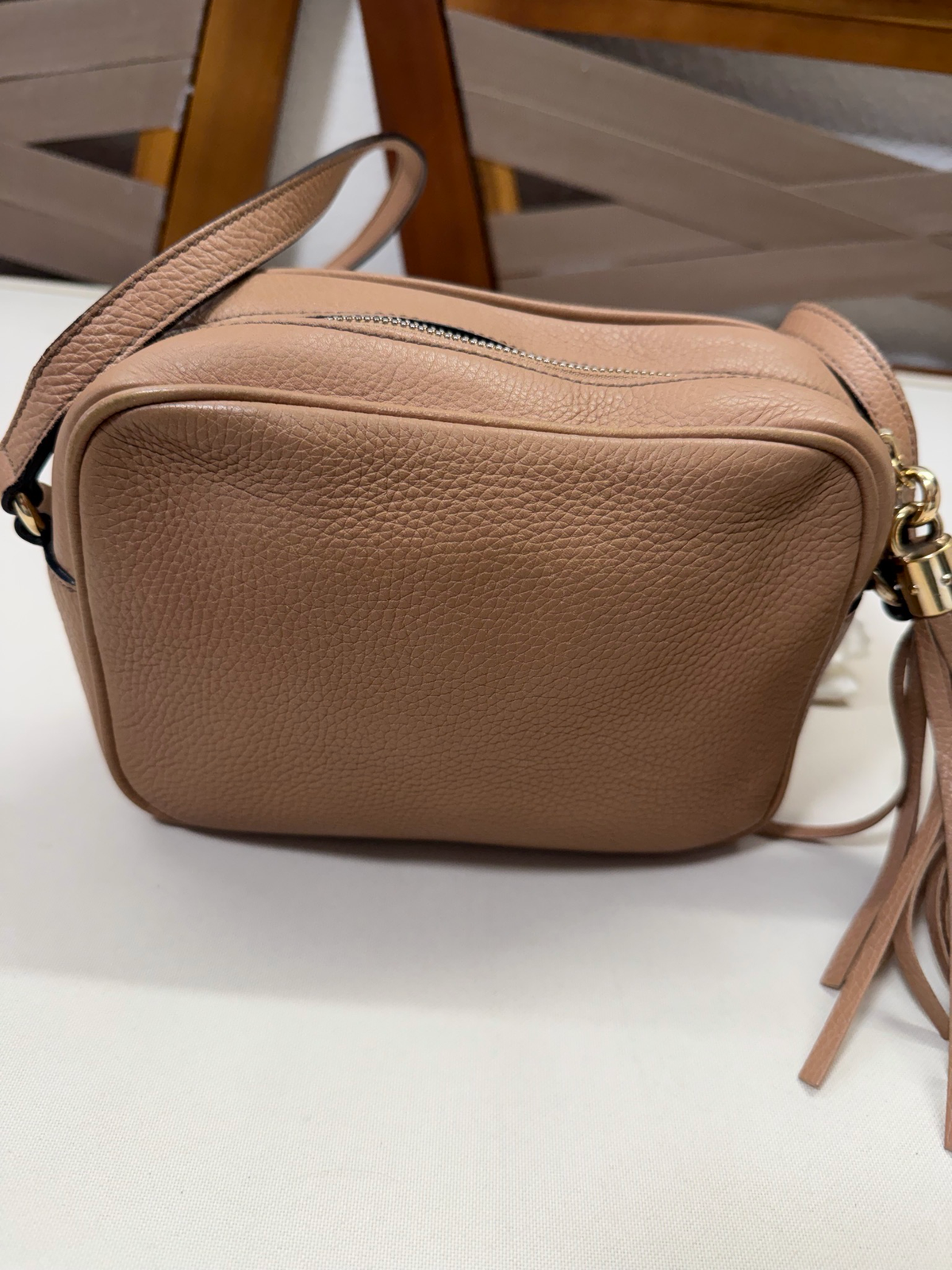 Gucci Pebbled Leather Soho Disco Camera Bag Crossbody