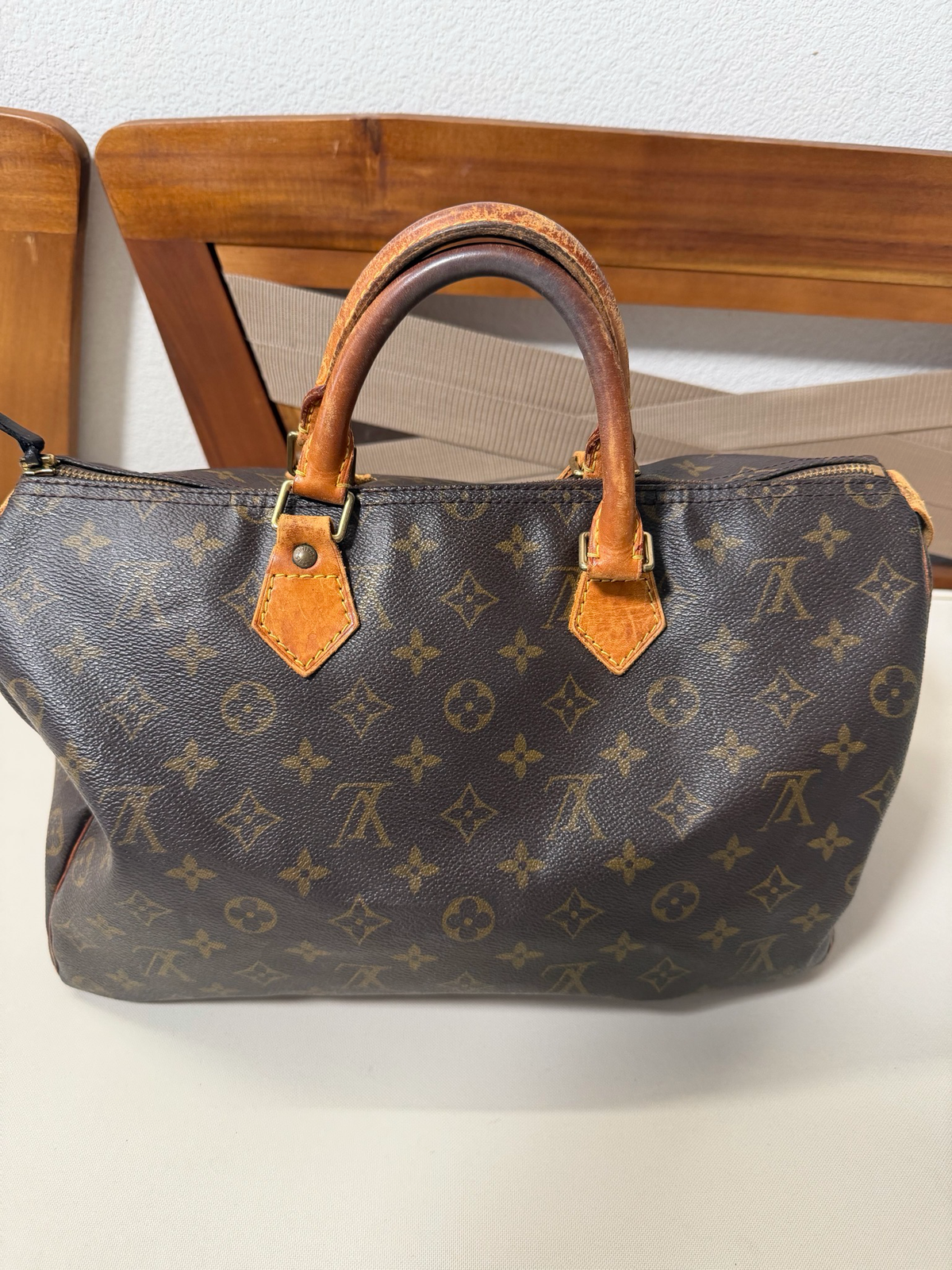 Louus Vuitton Monogram Speedy 35 Boston Bowler Satchel