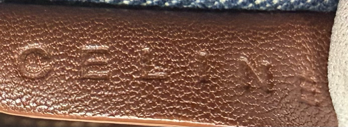 Celine Denim Ava Triomphe Hobo Shoulder Bag