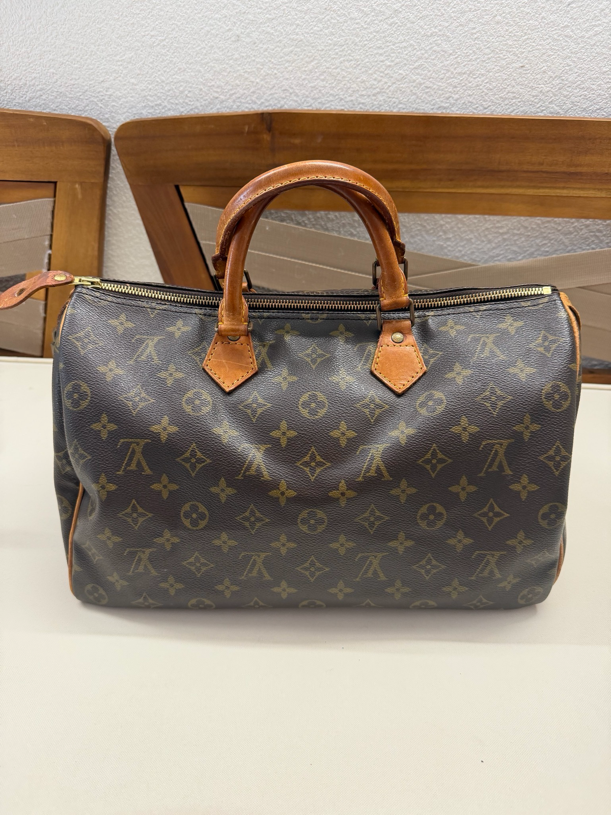 Louis Vuitton Monogram Speedy 35 Boston Satchel