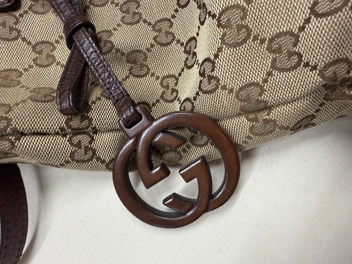 Gucci Monogram Canvas Vertical Tote Charm