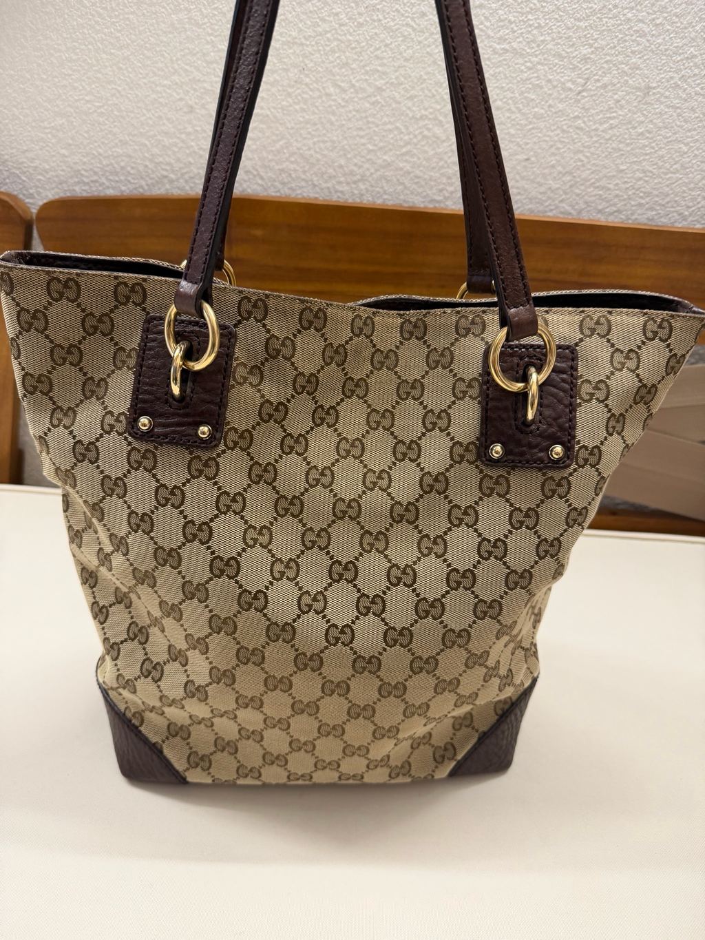 Gucci Monogram Canvas Vertical Tote Charm