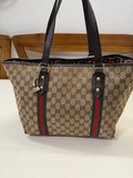 Gucci Monogram Canvas Joliceur Tote Shoulder Web