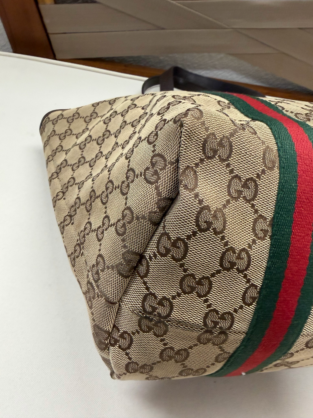 Gucci Monogram Canvas Joliceur Tote Shoulder Web