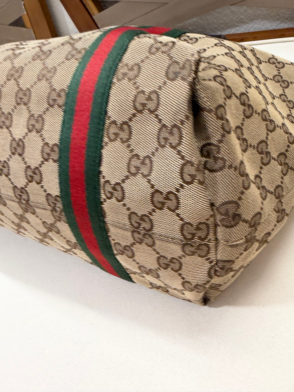 Gucci Monogram Canvas Joliceur Tote Shoulder Web