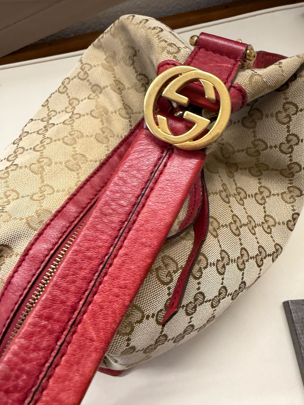 Gucci Monogram Canvas Miss GG Hobo Shoulder Sling