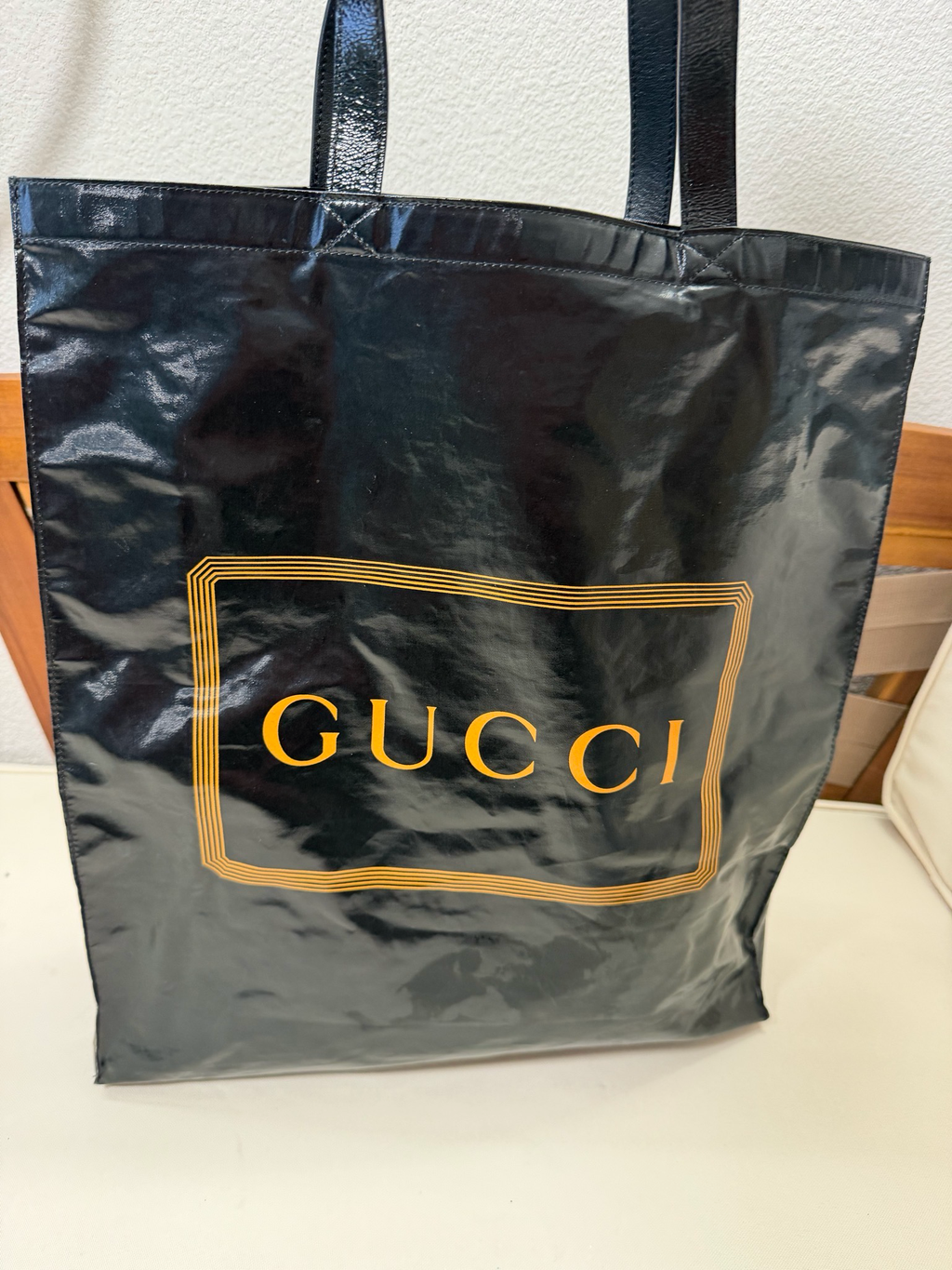 Gucci Coated Canvas Montecarlo Shoulder in Black