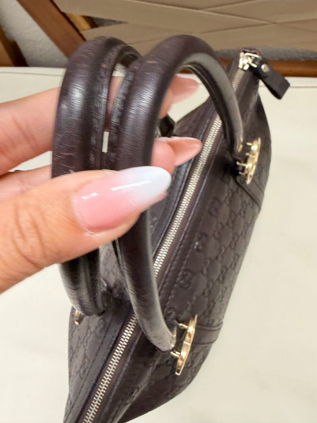 Gucci Lovely Heart Interlocking Guccissima Tote