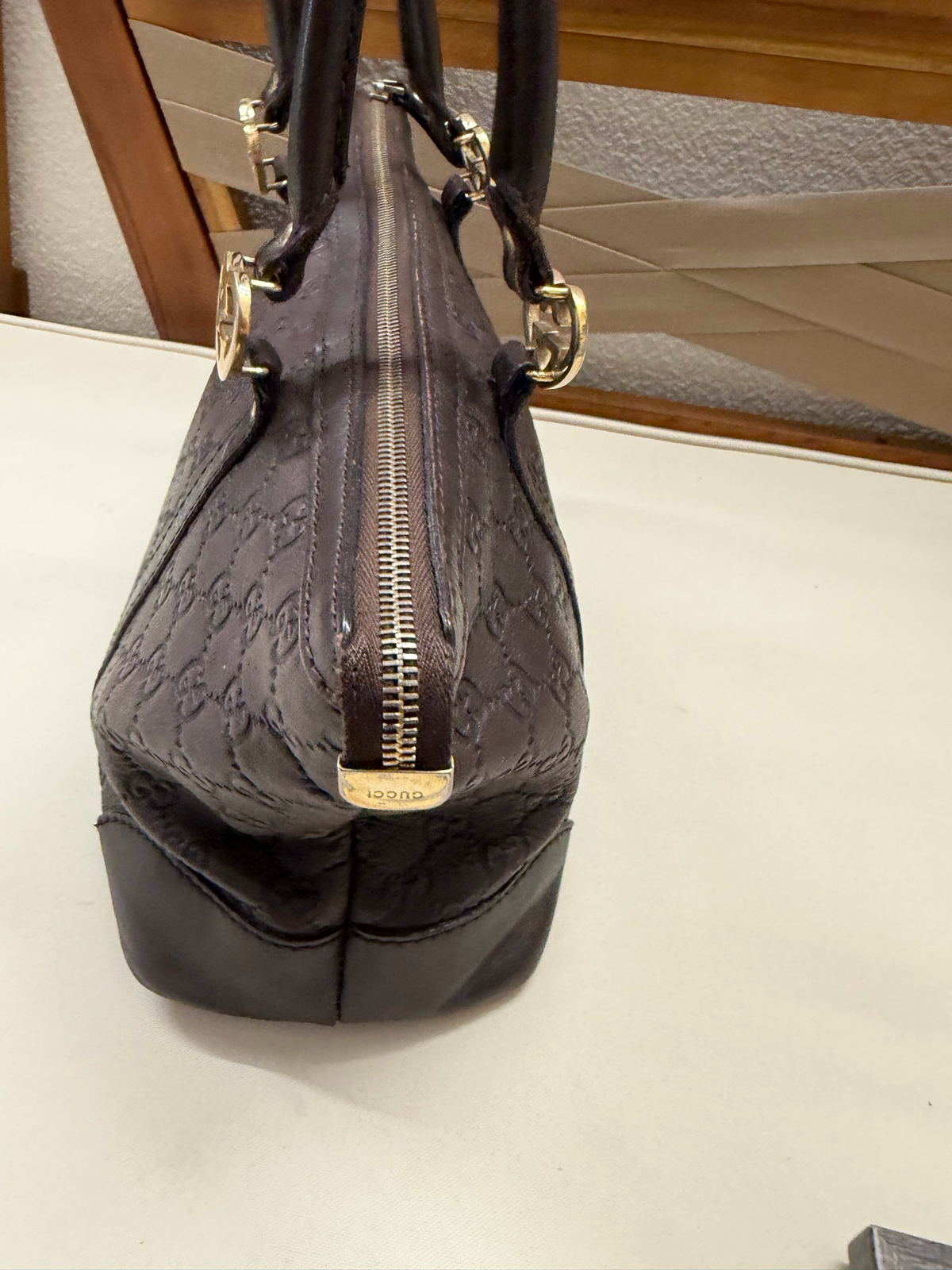Gucci Lovely Heart Interlocking Guccissima Tote