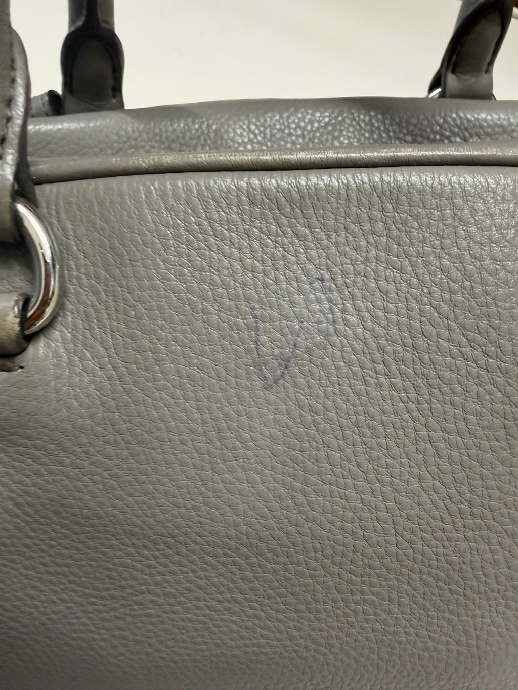 Prada Vitello Daino Argilla Boston Messenger Crossbody Pushlock