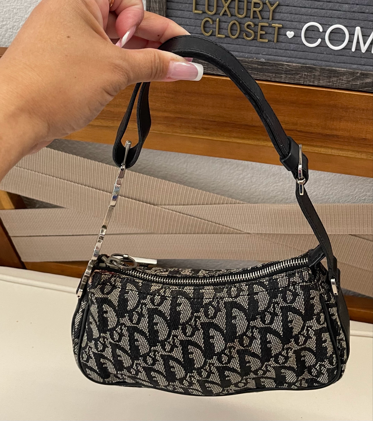 Christian Dior Trotter Diorissimo Hobo Shoulder Bag