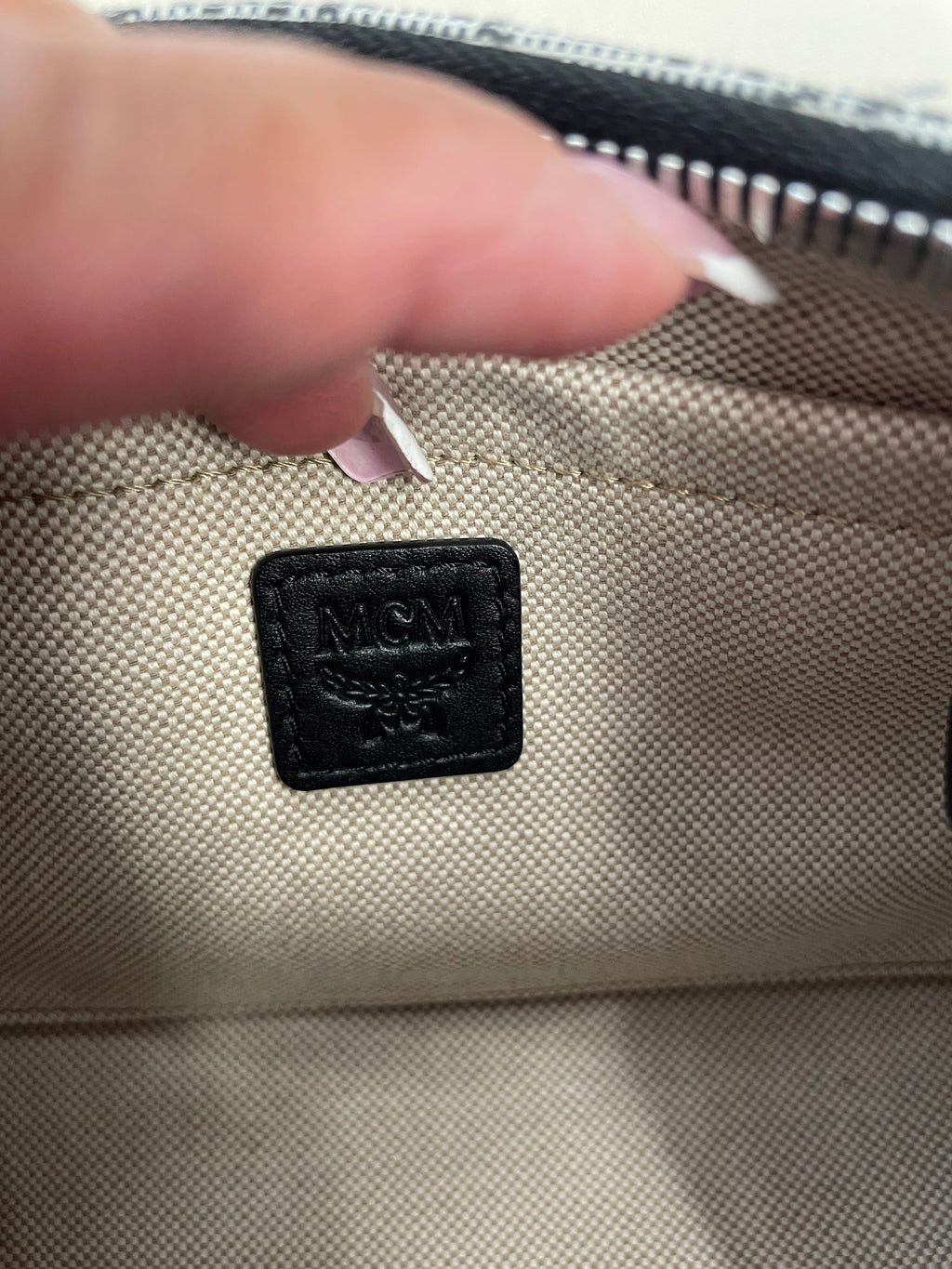 Mcm Jacquard Messenger Crossbody Sling Denim