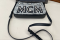 Mcm Jacquard Messenger Crossbody Sling Denim