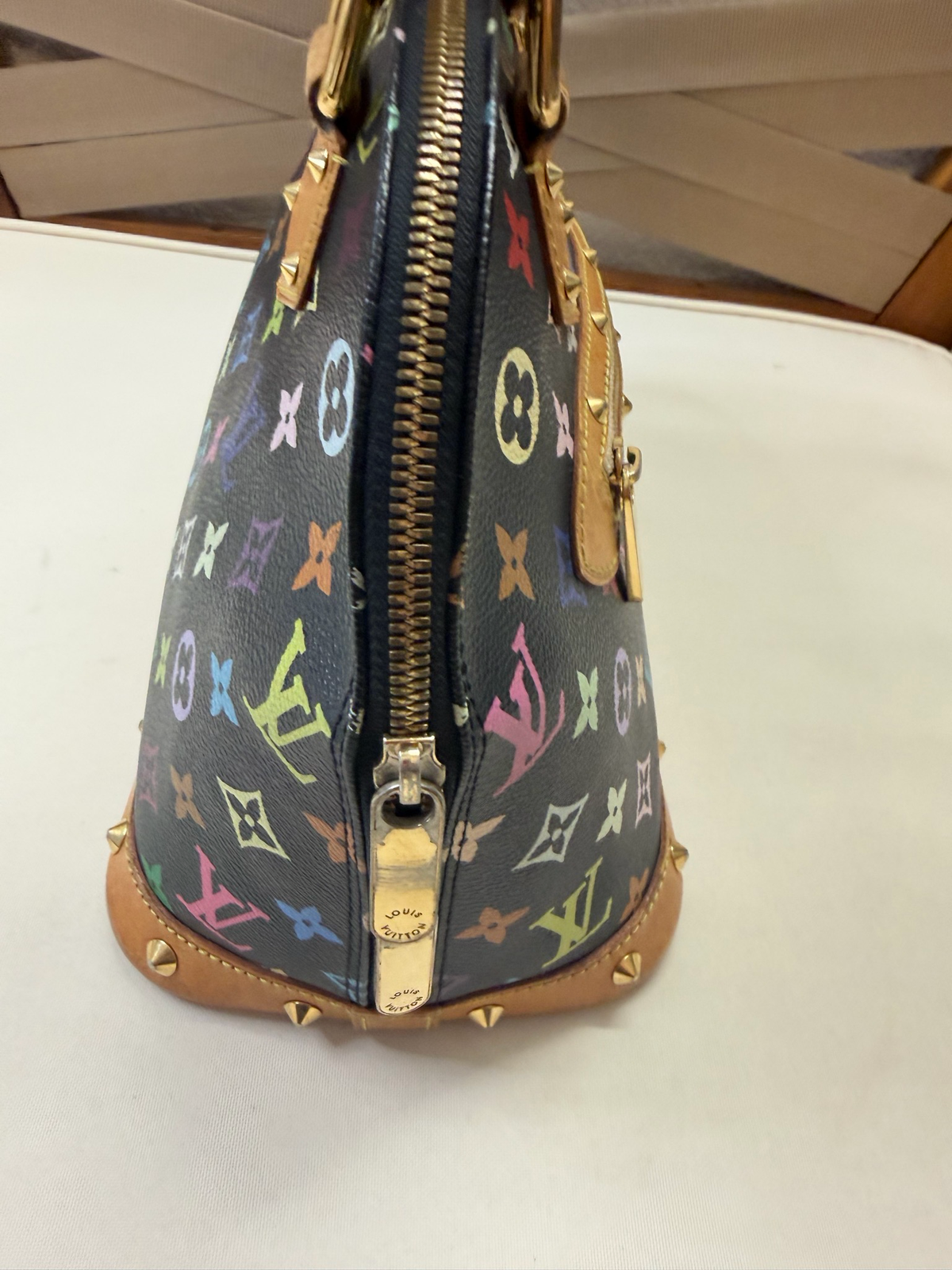 Louis Vuitton Multicolor Alma Noir Top Handle Takashi Murakami