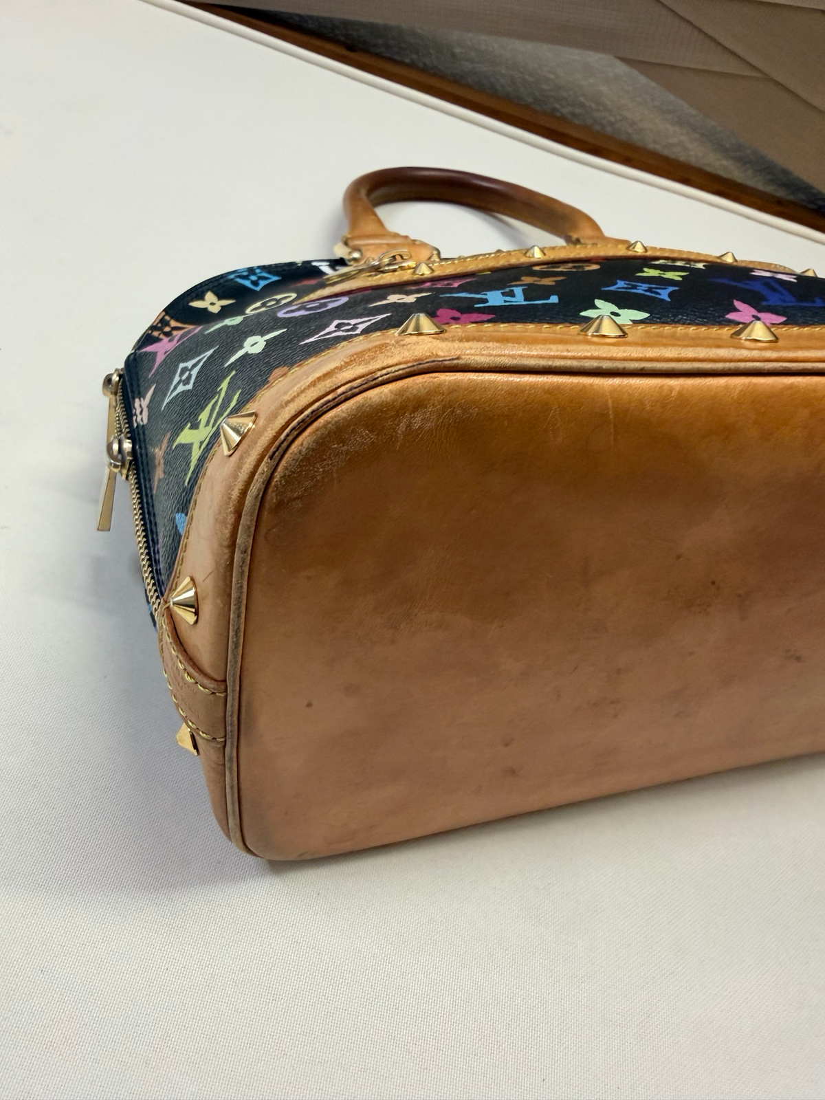 Louis Vuitton Multicolor Alma Noir Top Handle Takashi Murakami