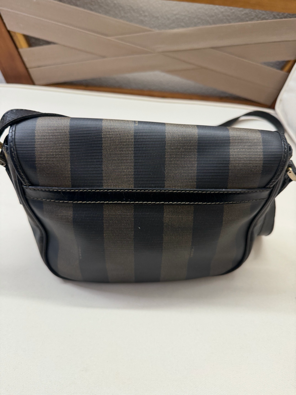 Fendi Pequin Messenger Crossbody Sling Vintage