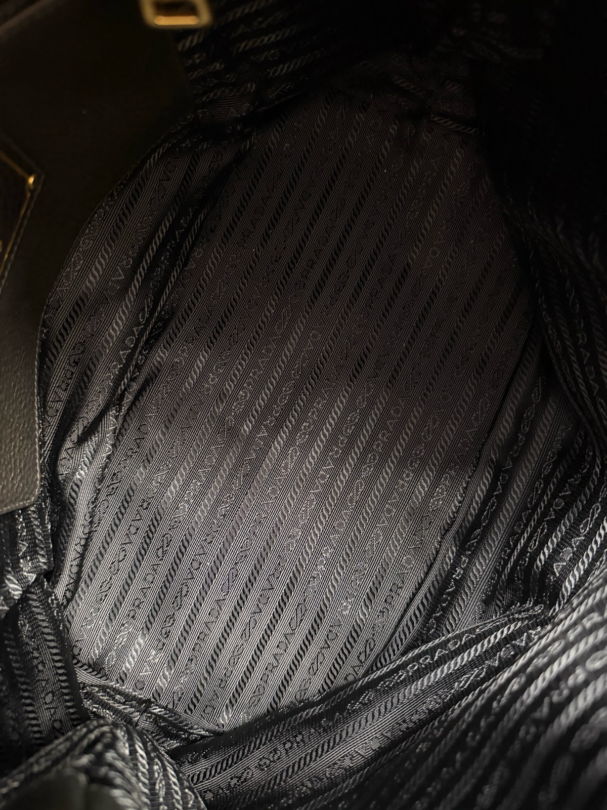 Prada Pebbled Leather Vitello Daino Crossbody Sling