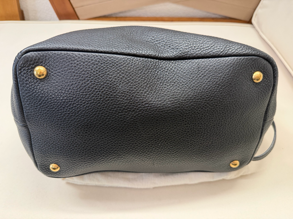 Prada Pebbled Leather Vitello Daino Crossbody Sling