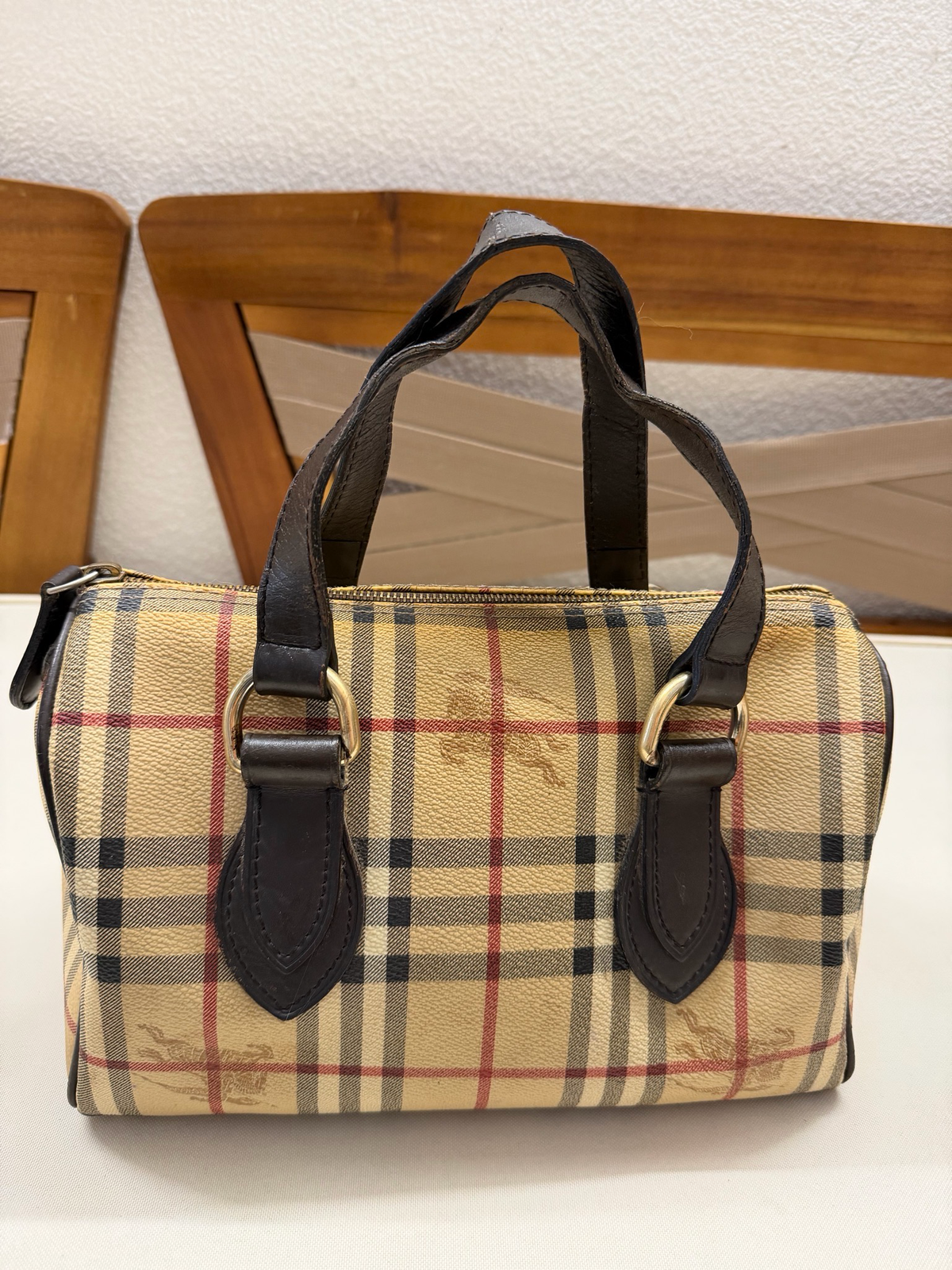 Burberry Boston Bowler Chester Haymarket Check Tote