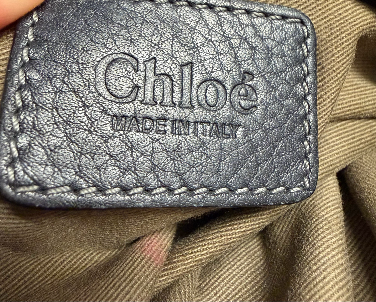 Chloe Marcie Saddle Pebbled Leather Mini in Black