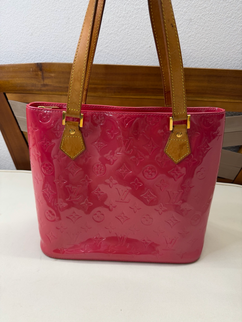 Louis Vuitton Monogram Vernis Tote Houston Shoulder Bag