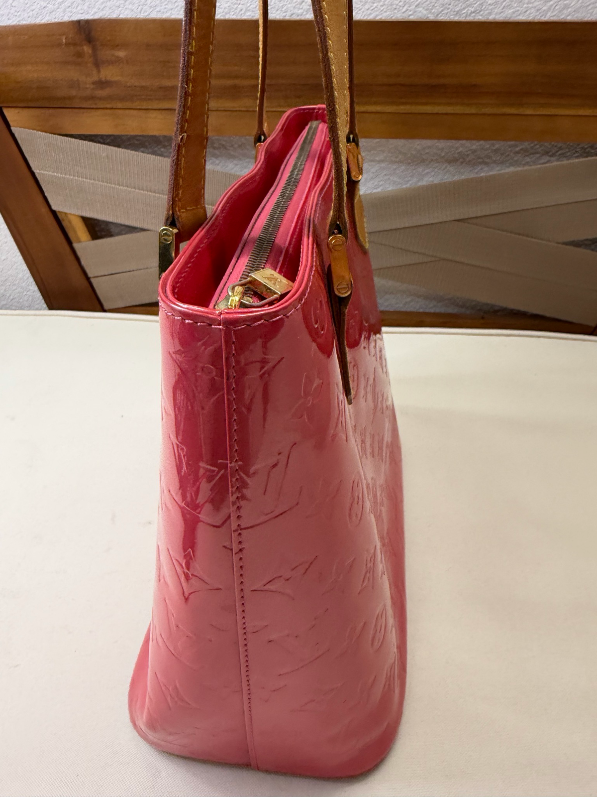Louis Vuitton Monogram Vernis Tote Houston Shoulder Bag