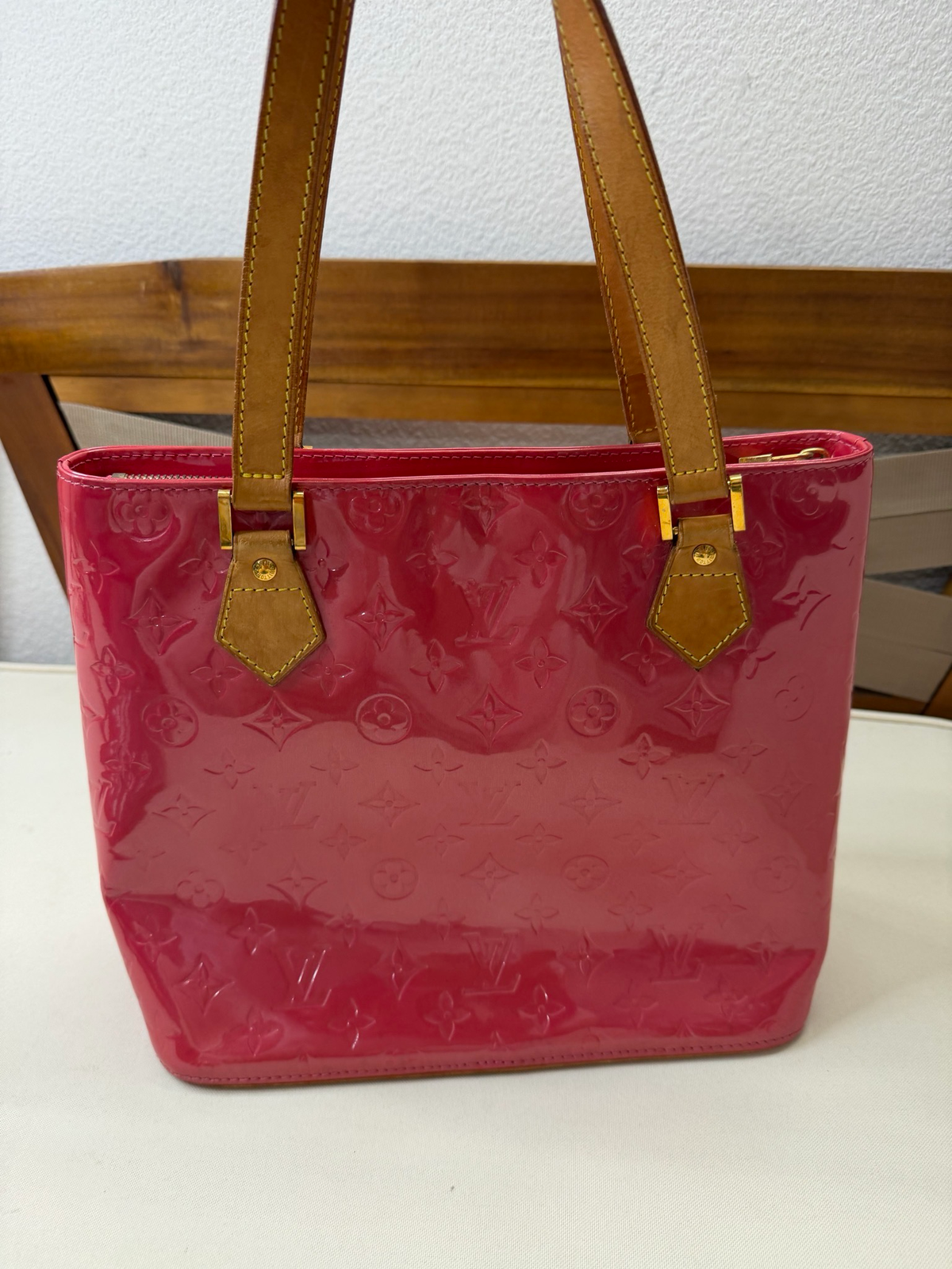 Louis Vuitton Monogram Vernis Tote Houston Shoulder Bag
