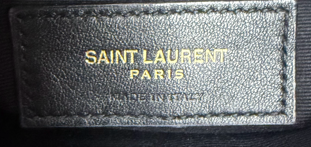 Yves Saint Laurent New Jolie Matelasse Chwvron Clutch Pouch Quilted in Black