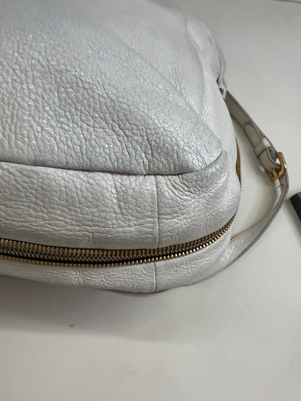 Prada Vitello Shine Convertible Zippers Crossbody Sling