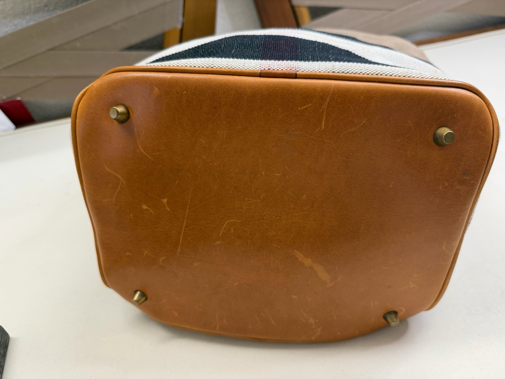 Burberry Ashby Bucket Mega Check Hobo Crossbody