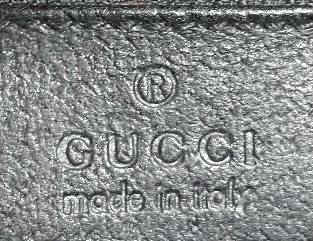 Gucci Monogram Flat Messenger Sling Crossbody in Black