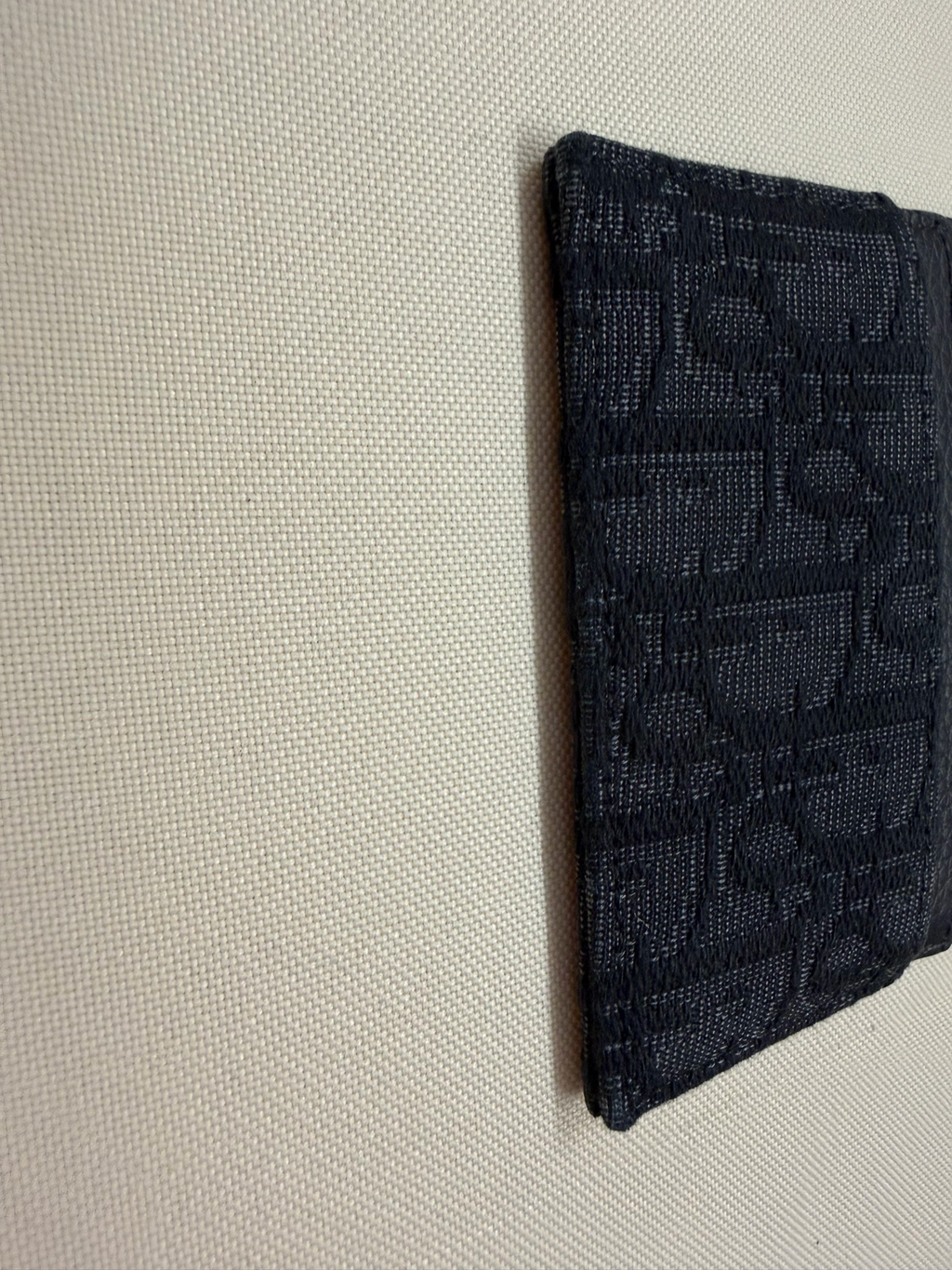 Christian Dior Oblique Card Holder in Black