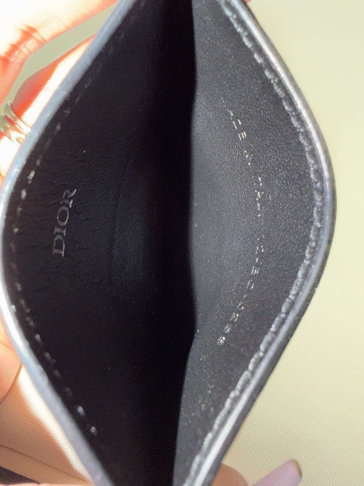 Christian Dior Oblique Card Holder in Black