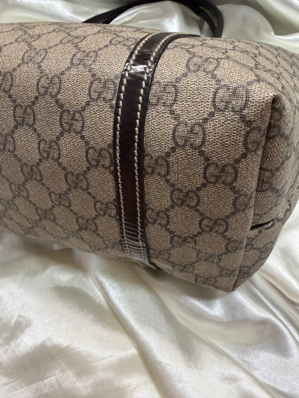 Gucci Monogram Supreme Joy Tote Medium Shoulder Bag