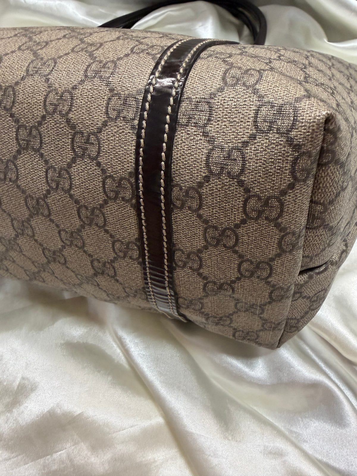 Gucci Monogram Supreme Joy Tote Medium Shoulder Bag