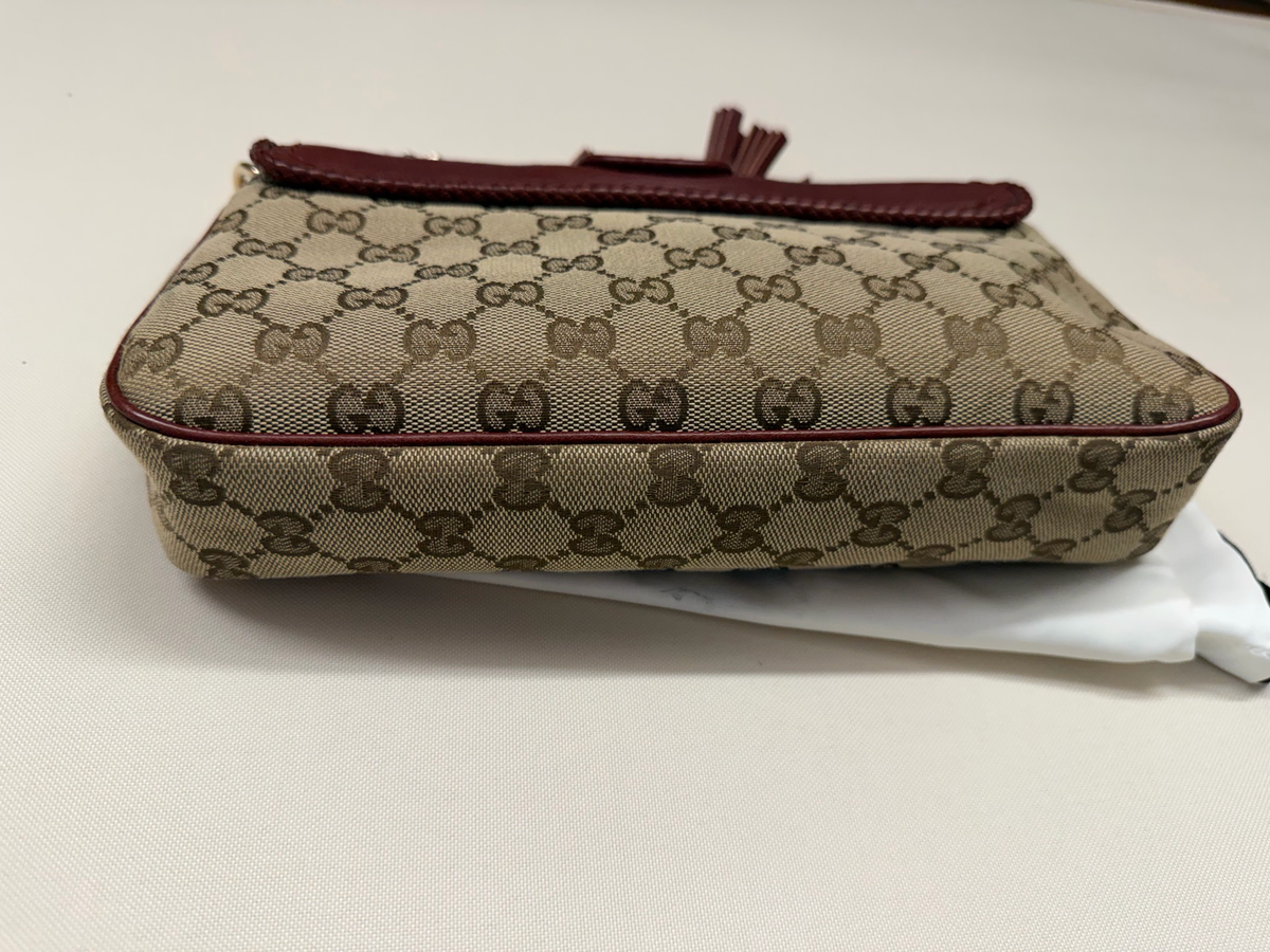 Gucci Monogram Canvas Marrakech Evening Bag Hobo Shoulder