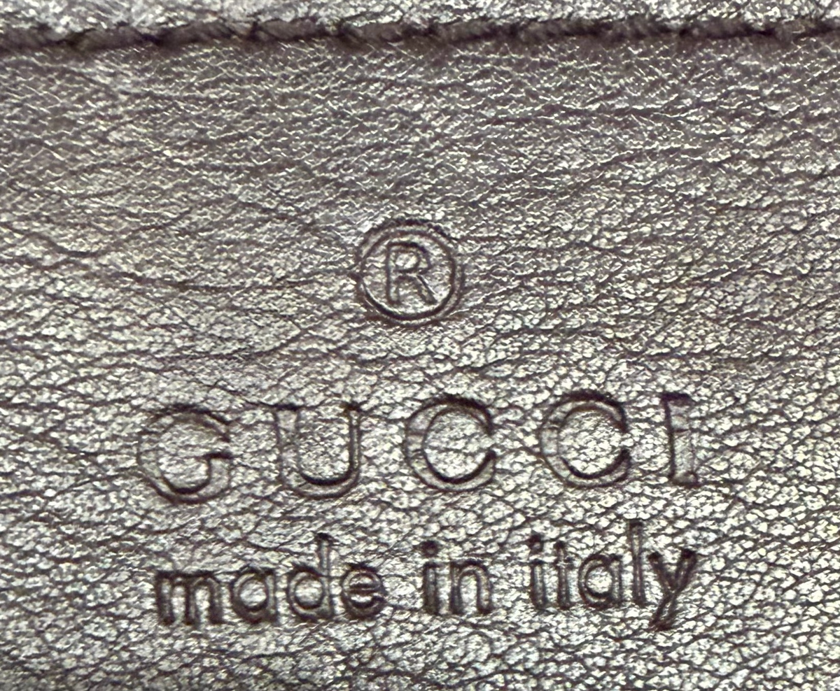 Gucci Monogram Leather Shoulder Charlotte Guccissima Large in Dark Brown
