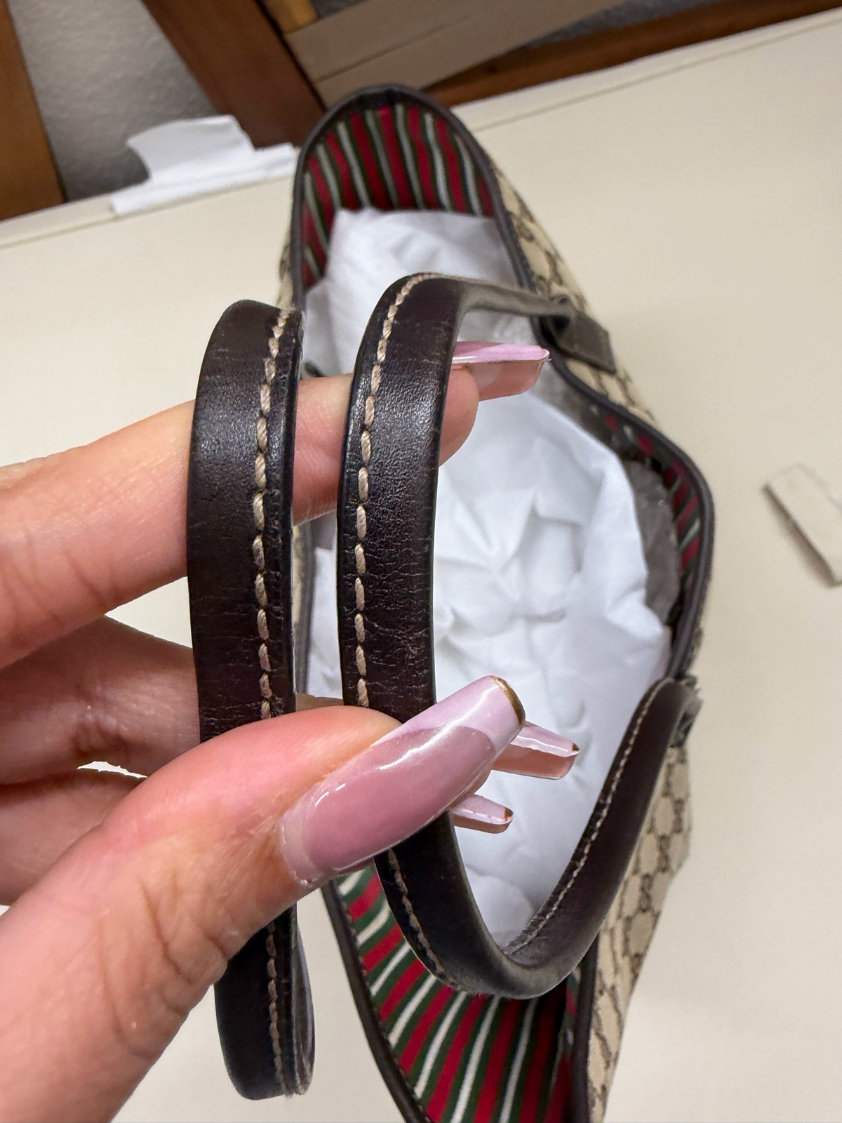 Gucci Monogram Canvas New Britt Tote