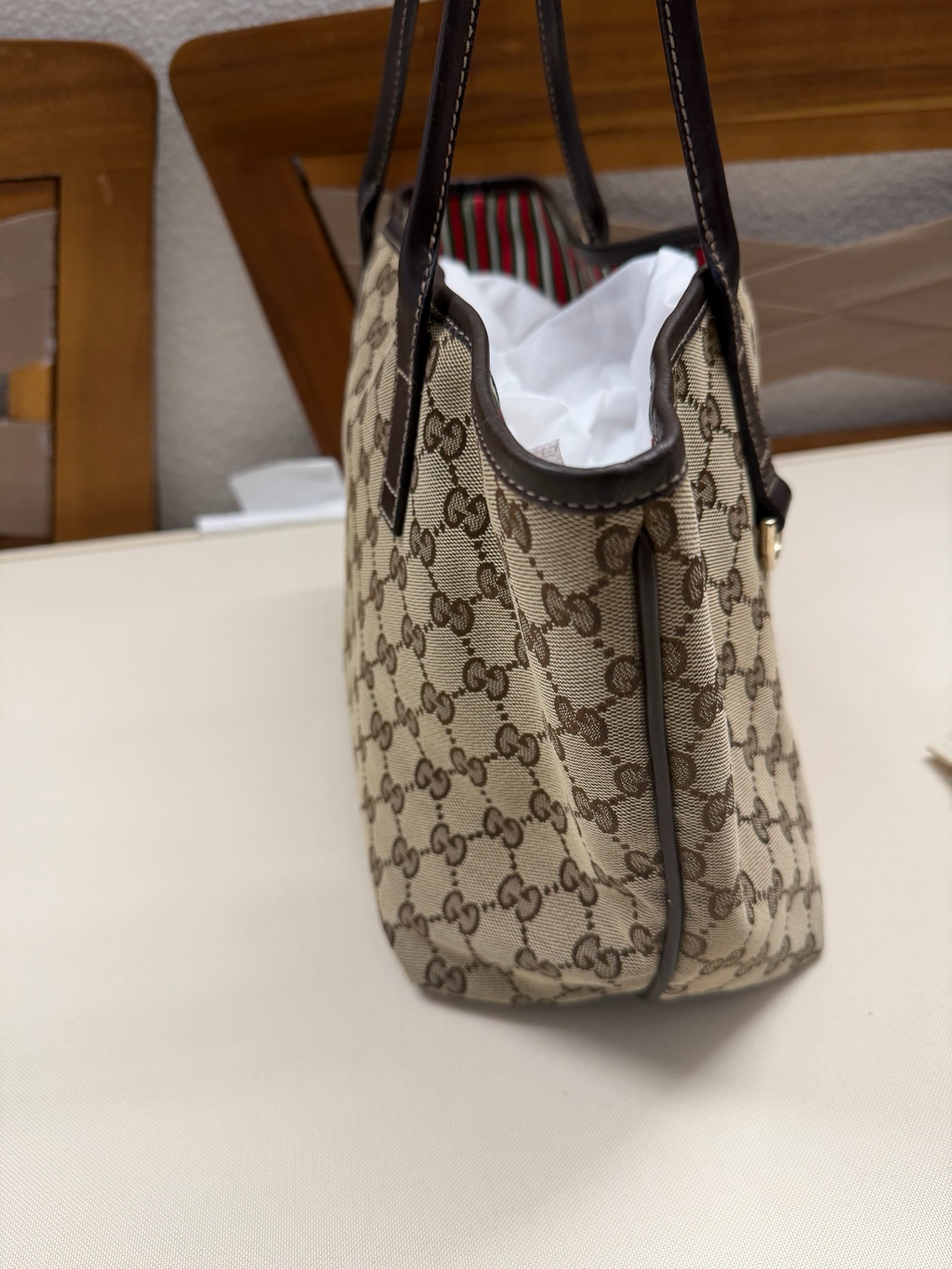 Gucci Monogram Canvas New Britt Tote