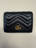 Gucci Marmont Flap Card Case Wallet in Black