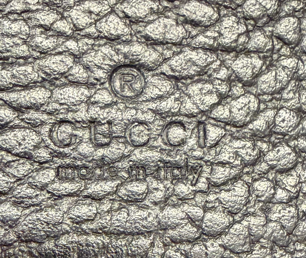 Gucci Pebbled Card Case Wallet in Black