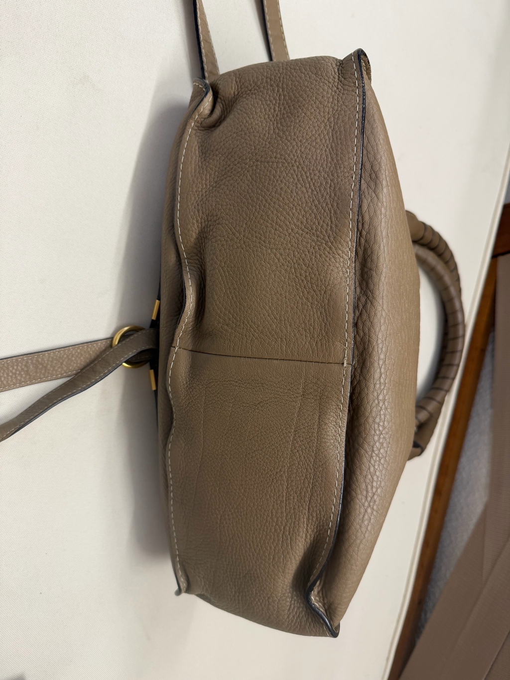 Chloe Marcie Saddle Messenger Sling Medium in Nut
