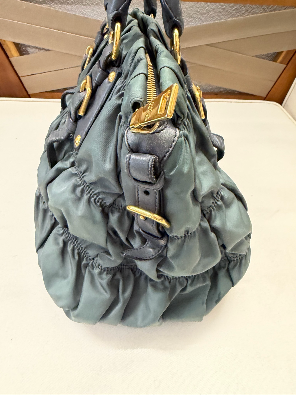 Prada Gaufre Nylon Tesutto Shoulder Bag