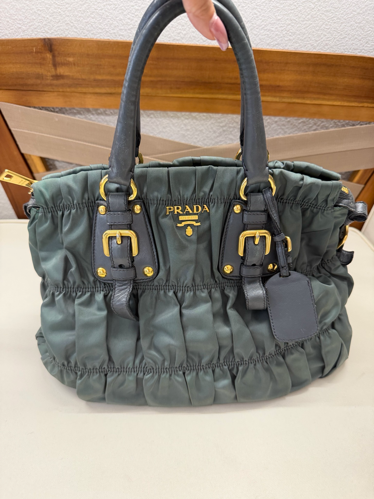 Prada Gaufre Nylon Tesutto Shoulder Bag