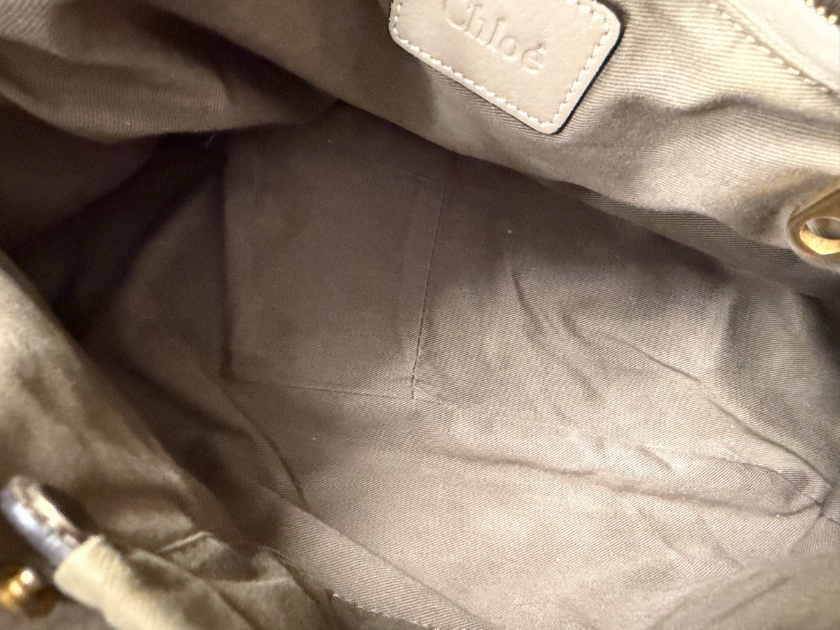 Chloe Marcie Saddle Medium in Cashmere Grey