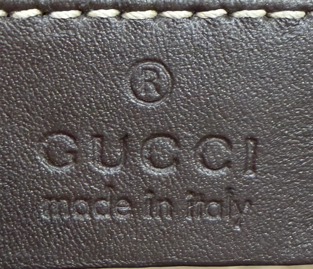 Gucci Monogram Canvas Sukey Denim Tote Shoulder Bag Medium in Brown