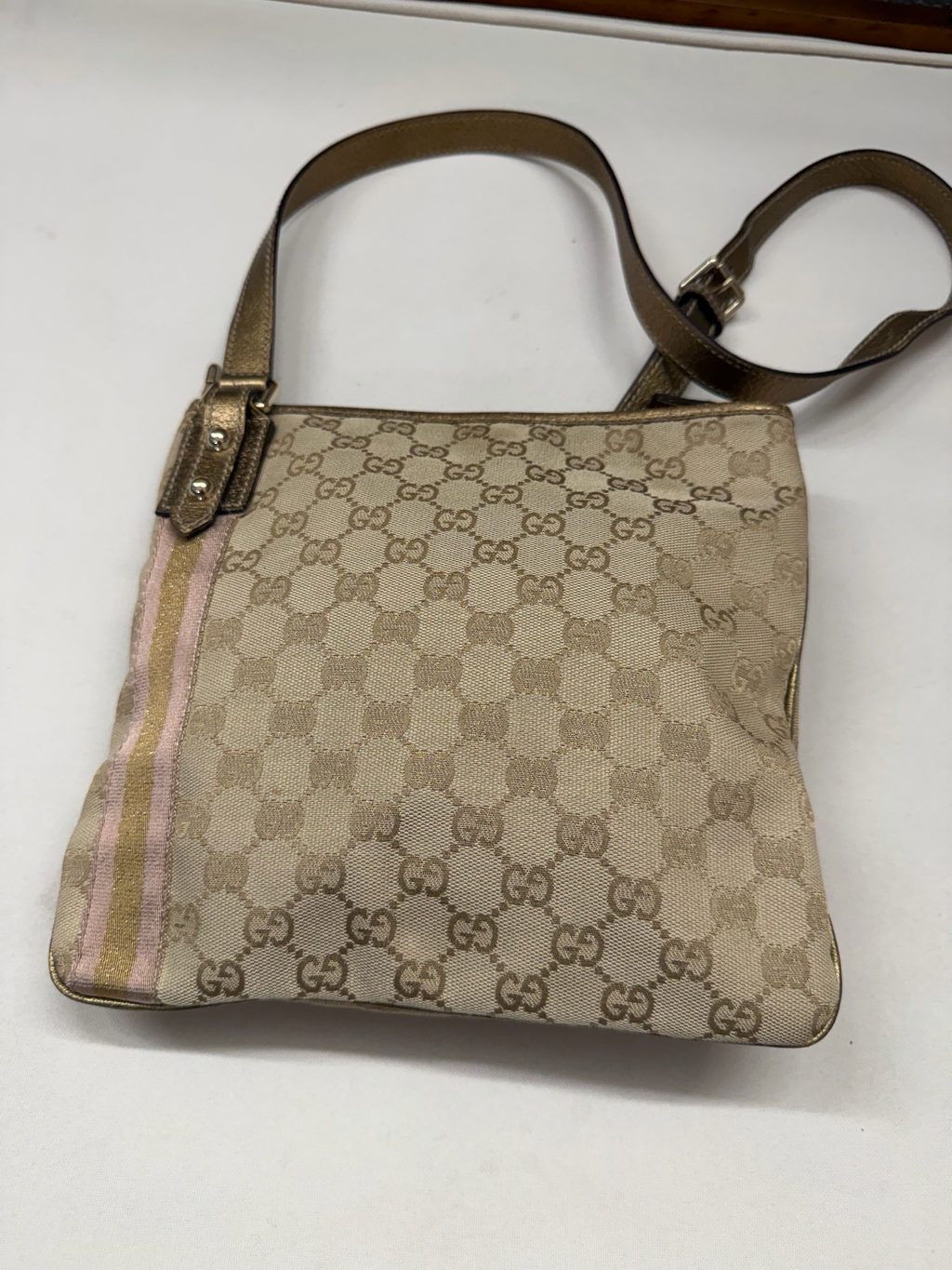 Gucci Monogram Canvas Joliceur Crossbody Messenger