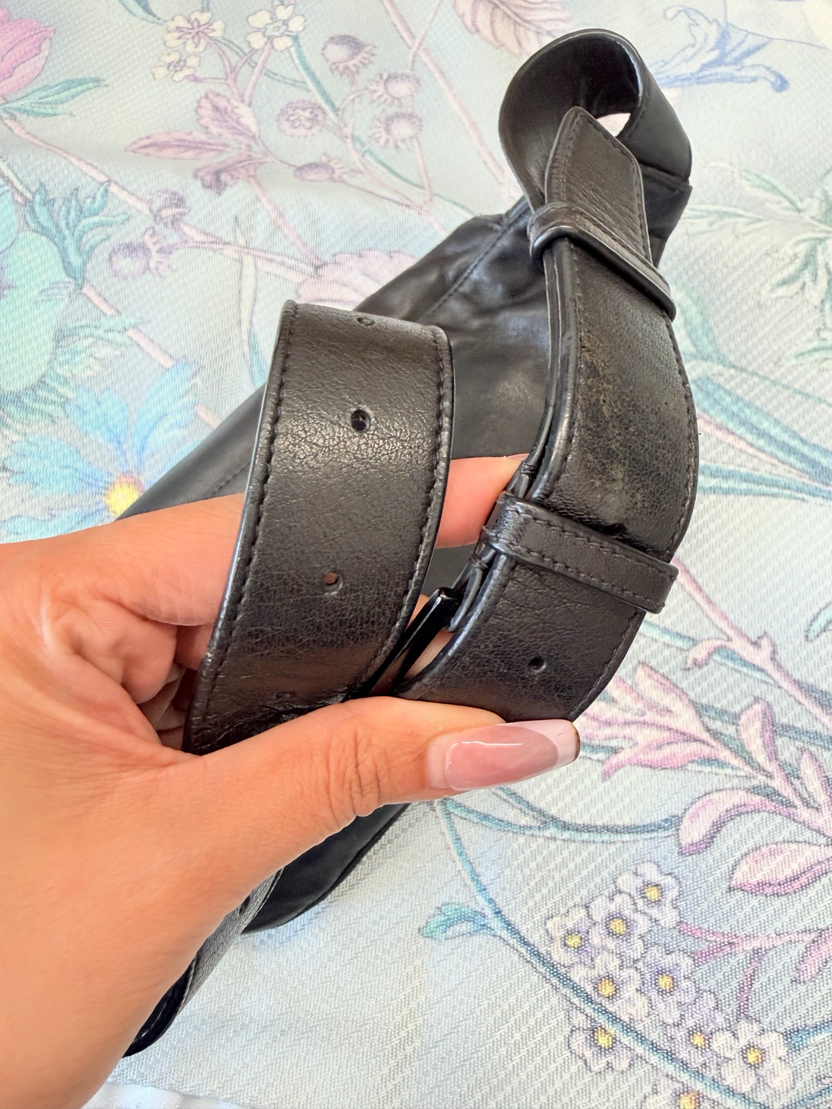 Yves Saint Laurent Lambskin Bum Bag in Black