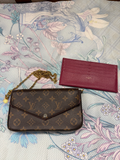 Louis Vuitton Monogram Felicie Pochette Flap Messenger Sling Crossbody