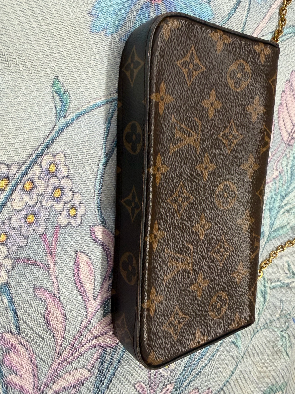 Louis Vuitton Monogram Felicie Pochette Flap Messenger Sling Crossbody